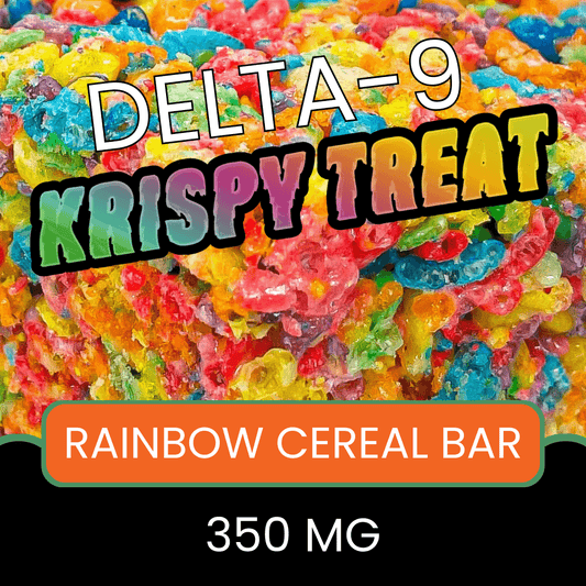 Krispy Treat 350mg Delta-9 Cereal Bar - Rainbow Rice Cereal Bar