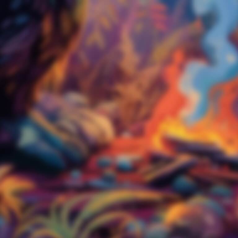 Abstract colorful design with blurred edges
