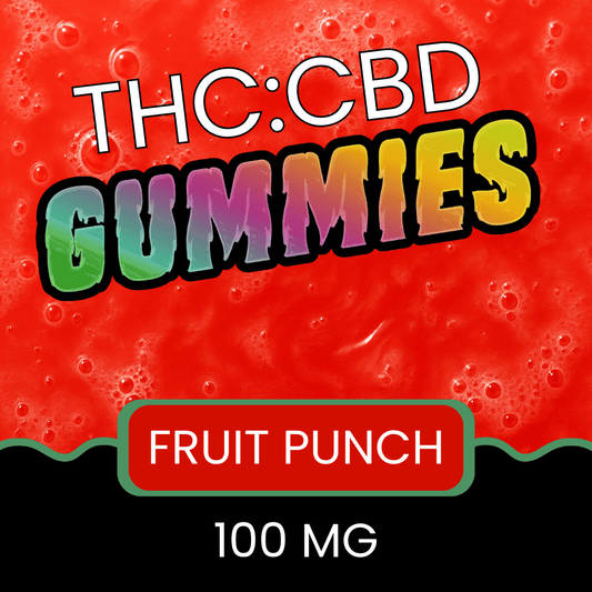 THC:CBD 100mg - 10 Pack Gummies - Fruit Punch